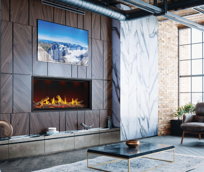Napoleon Tall Linear Vector 62-inch Direct Vent Natural Gas Fireplace