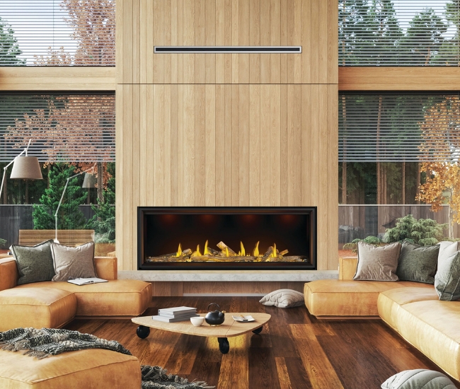 Napoleon Tall Linear Vector 74-inch Direct Vent Natural Gas Fireplace