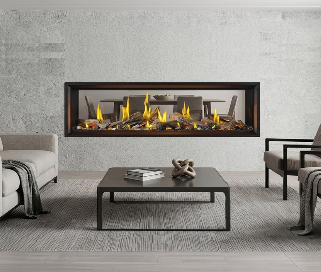 Napoleon Tall Linear Vector See-Thru 74-inch Direct Vent Natural Gas Fireplace