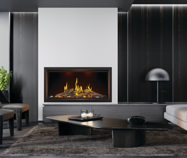 Napoleon Tall Linear Vector with Luminous Logs 50-inch Direct Vent Natural Gas Fireplace
