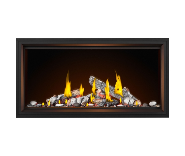 Napoleon Tall Linear Vector with Luminous Logs 50-inch Direct Vent Natural Gas Fireplace