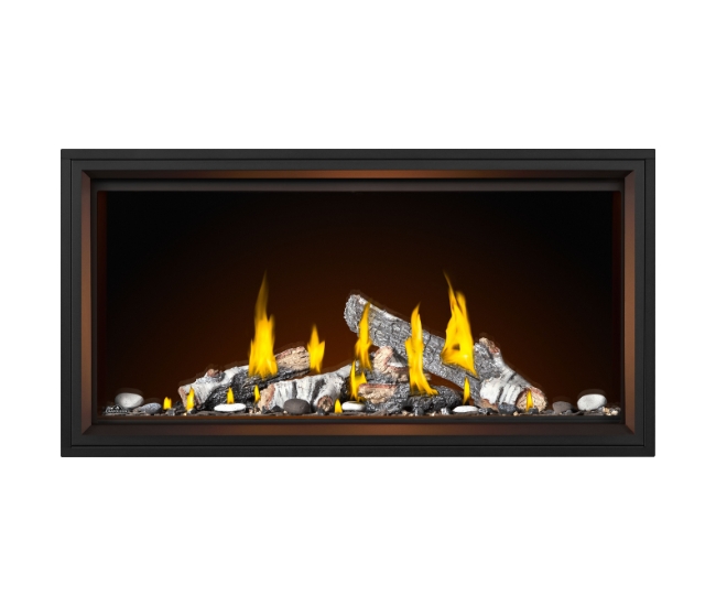 Napoleon Tall Linear Vector with Luminous Logs 50-inch Direct Vent Natural Gas Fireplace