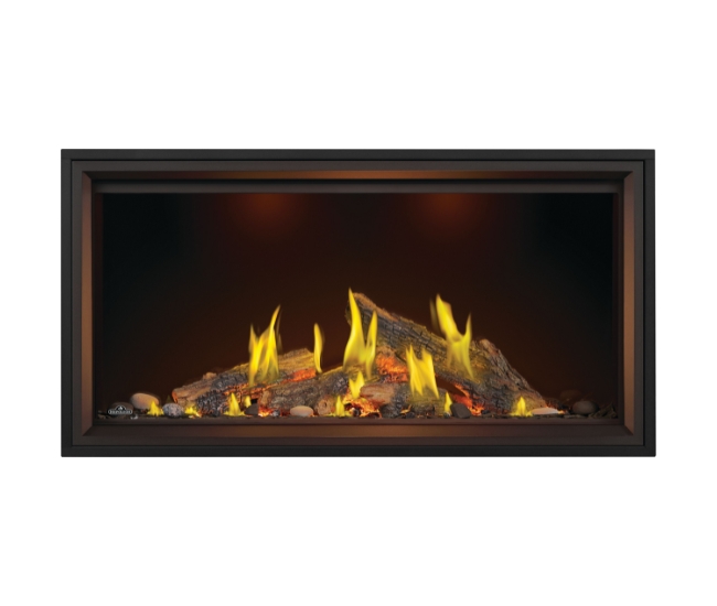 Napoleon Tall Linear Vector with Luminous Logs 50-inch Direct Vent Natural Gas Fireplace