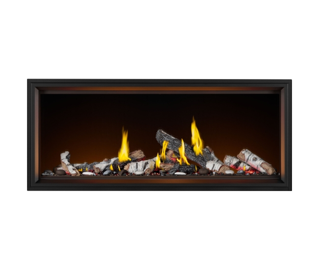 Napoleon Tall Linear Vector with Luminous Logs 62-inch Direct Vent Natural Gas Fireplace