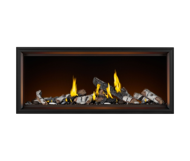 Napoleon Tall Linear Vector with Luminous Logs 62-inch Direct Vent Natural Gas Fireplace