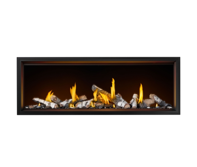 Napoleon Tall Linear Vector with Luminous Logs 74-inch Direct Vent Natural Gas Fireplace