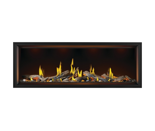 Napoleon Tall Linear Vector with Luminous Logs 74-inch Direct Vent Natural Gas Fireplace