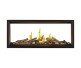 Napoleon Tall Linear Vector with Luminous Logs See-Thru 62-inch Direct Vent Natural Gas Fireplace