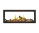 Napoleon Tall Linear Vector with Luminous Logs See-Thru 62-inch Direct Vent Natural Gas Fireplace
