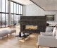 Napoleon Tall Linear Vector with Luminous Logs See-Thru 74-inch Direct Vent Natural Gas Fireplace