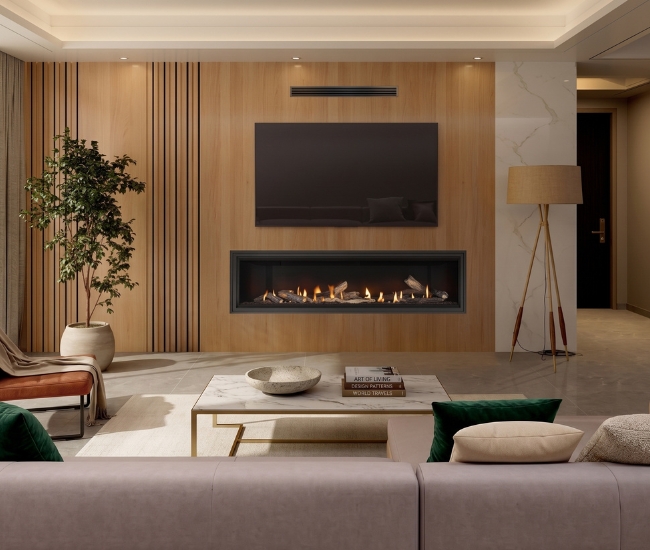 Napoleon Ascent Linear Premium 76-inch Direct Vent Natural Gas Fireplace