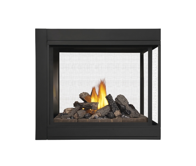 Napoleon Ascent Multi-View 3-Sided Direct Vent Natural Gas Fireplace with Logs