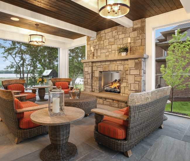 Napoleon Riverside 36-inch Electronic Ignition Natural Gas Outdoor Fireplace