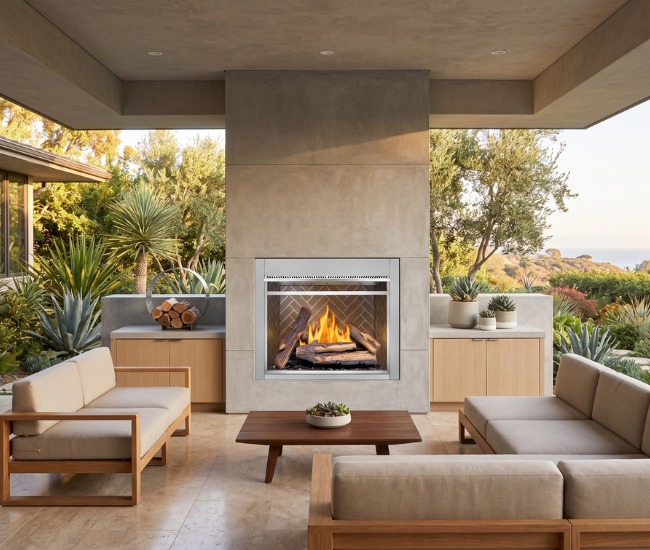 Napoleon Riverside 42-inch Electronic Ignition Natural Gas Outdoor Fireplace