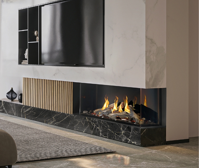Napoleon Tall Bay Luxuria Multi-Sided 50-inch Direct Vent Natural Gas Fireplace