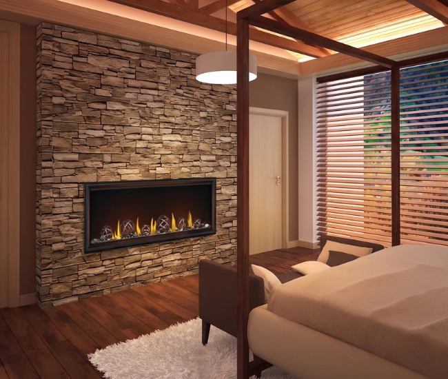 Napoleon Tall Linear Vector 74-inch Direct Vent Natural Gas Fireplace
