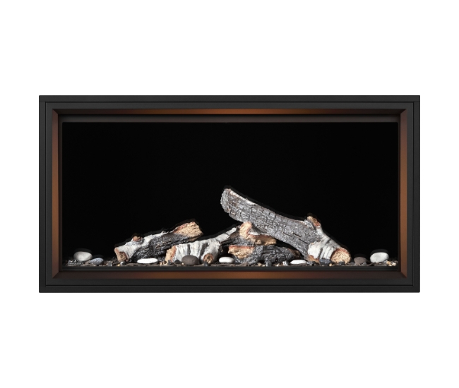 Napoleon Tall Linear Vector with Luminous Logs 50-inch Direct Vent Natural Gas Fireplace
