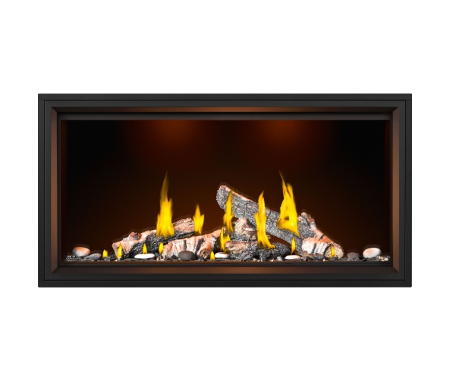 Napoleon Tall Linear Vector with Luminous Logs 50-inch Direct Vent Natural Gas Fireplace