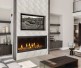 Napoleon Tall Linear Vector with Luminous Logs 74-inch Direct Vent Natural Gas Fireplace