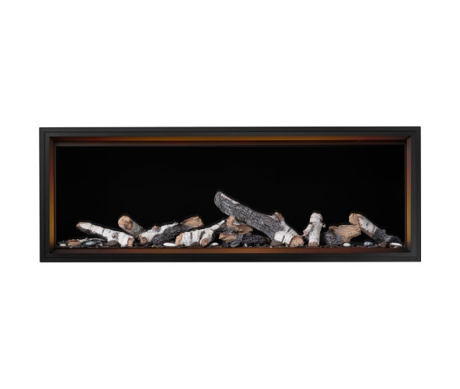 Napoleon Tall Linear Vector with Luminous Logs 74-inch Direct Vent Natural Gas Fireplace