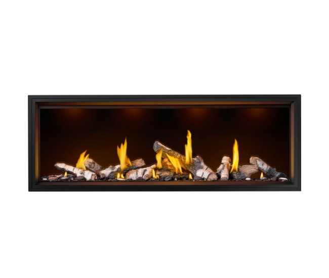 Napoleon Tall Linear Vector with Luminous Logs 74-inch Direct Vent Natural Gas Fireplace