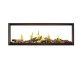 Napoleon Tall Linear Vector with Luminous Logs See-Thru 74-inch Direct Vent Natural Gas Fireplace