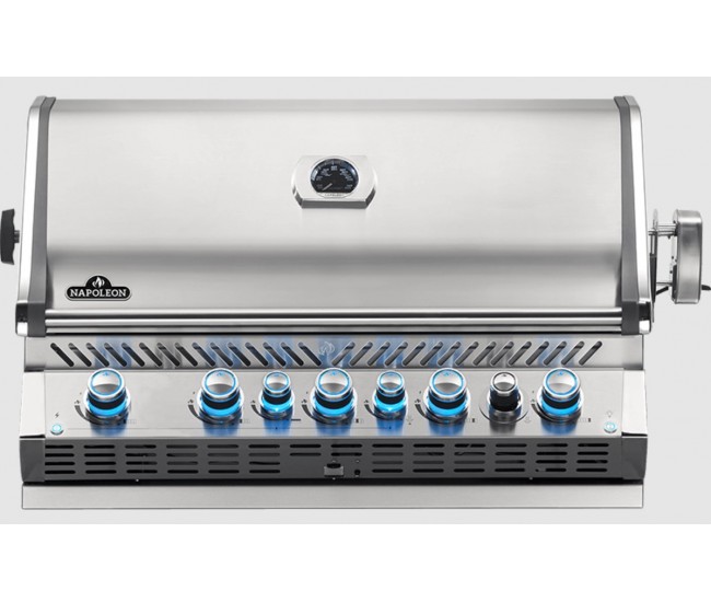 Napoleon Prestige PRO 665 Built-In Gas Grill with Infrared Rear Burner, Stainless Steel | 5-Burner