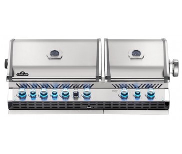 Napoleon Prestige PRO 825 Built-In Gas Grill with Infrared Bottom and Rear Burner, Stainless Steel | 6-Burner