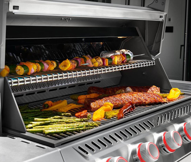 Napoleon Prestige Pro 665 Elite Portable Gas Grill with Smart Technology and Electric Smoker Box | 5-Burner