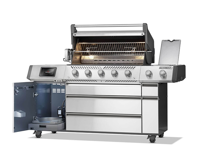 Napoleon Prestige Pro 665 Elite Portable Gas Grill with Smart Technology and Electric Smoker Box | 5-Burner