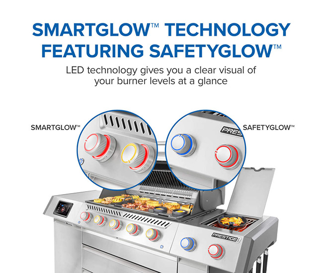 Napoleon Prestige Pro 665 Elite Portable Gas Grill with Smart Technology and Electric Smoker Box | 5-Burner