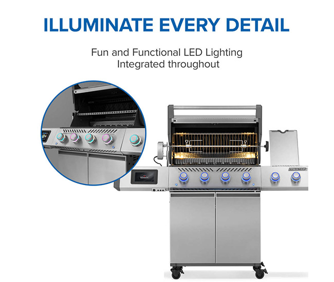 Napoleon Prestige Pro 500 Stainless Steel Gas Grill with Smart Technology | 4-Burner