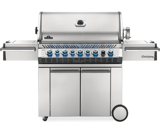 Napoleon Prestige Pro 665 Stainless Steel Gas Grill with Infrared Side and Rear Burners | 5-Burner