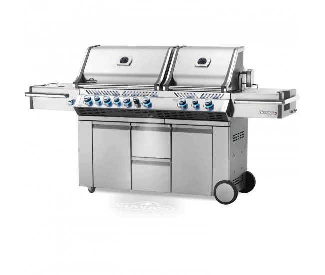 Napoleon Prestige Pro 825 Stainless Steel Gas Grill with Power Side Burner,  Infrared Rear and Bottom Burners | 6-Burner