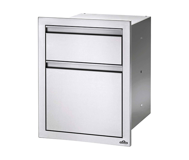 Napoleon 18-inch x 24-inch Double Drawer: Waste Bin