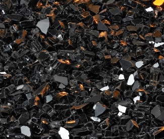 Empire Nexfire Black Polished Crushed Glass