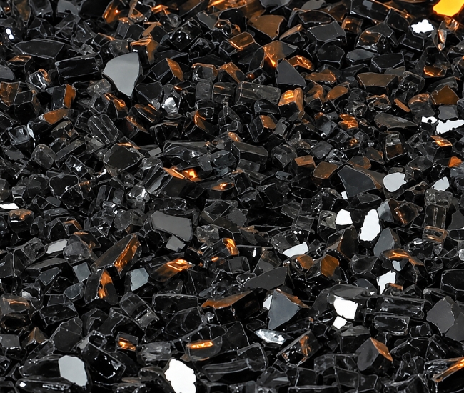 Empire Nexfire Black Polished Crushed Glass