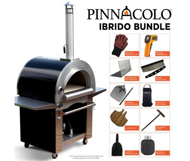 Pinnacolo Ibrido Hybrid Wood And Gas Outdoor Pizza Oven