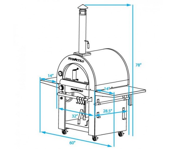 Pinnacolo Ibrido Hybrid Wood And Gas Outdoor Pizza Oven