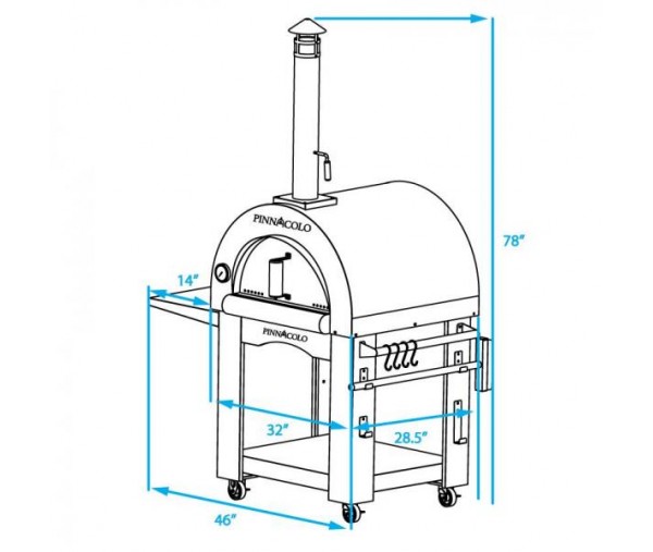 Pinnacolo Premio Wood Fired Outdoor Pizza Oven with Accessories