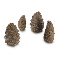 Real Fyre 4 Assorted Ceramic Designer Pine Cones