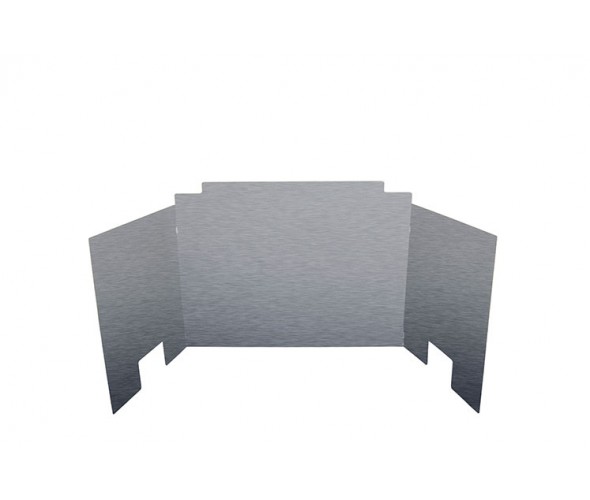 Real Fyre Three-Panel Contemporary Fyreback Satin Stainless