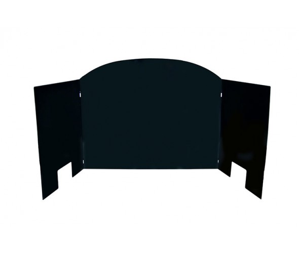 Real Fyre Three-Panel Traditional Fyreback Black Porcelain
