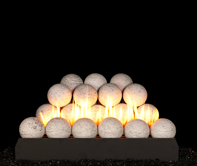 Real Fyre Carrera Marble Vent-Free Fyre Spheres Set
