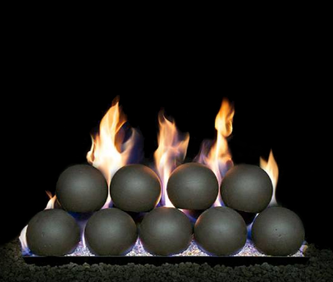 Real Fyre 4-inch Epic Black Vented Fyre Spheres