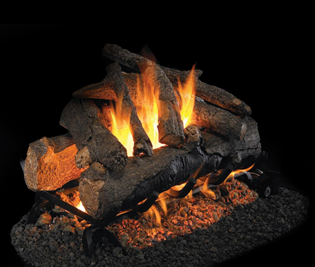 Real Fyre American Oak See-Thru Vented Gas Log Set