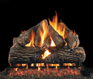 Real Fyre Charred Oak Flame Enhanced Vented Gas Log Set