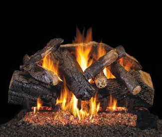Real Fyre Charred Majestic Oak Flame Enhanced Vented Gas Log Set