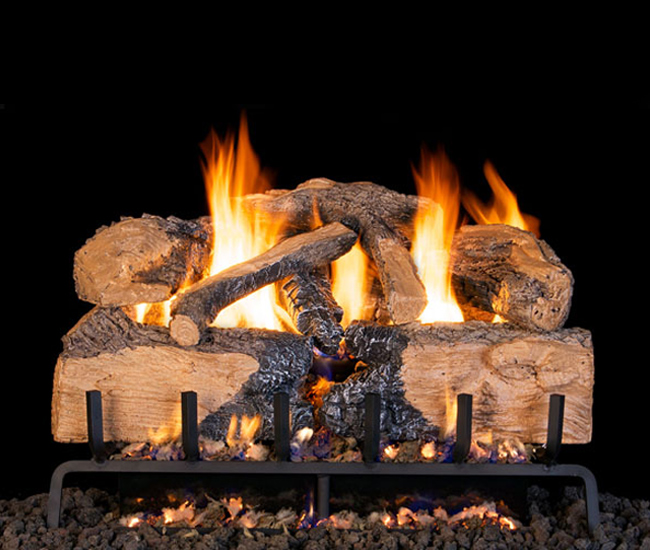 Real Fyre Charred Angel Split Oak Logs Only