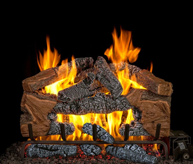 Real Fyre Charred Cinder Split Logs Only